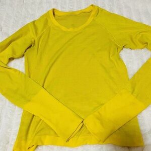 Lululemon Athletica Vibrant Yellow Long Sleeve Tee